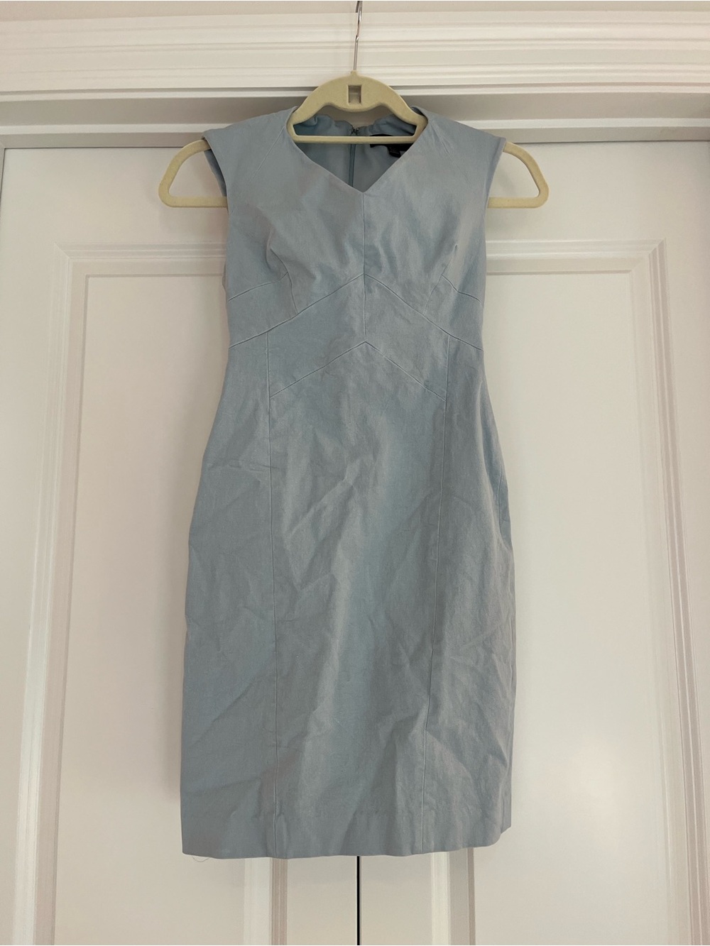 Banana Republic Pale Blue Midi Sheath Dress